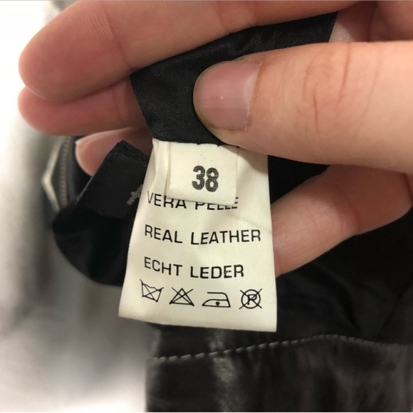 Foce 100% Leather Moto Jacket Sz 38 - Picture 4 of 5